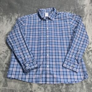 Brooks Brothers Shirt Mens XL 1818 The Original Polo Blue Plaid Long Sleeve